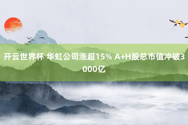 开云世界杯 华虹公司涨超15% A+H股总市值冲破3000亿