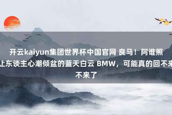 开云kaiyun集团世界杯中国官网 良马！阿谁照旧让东谈主心潮倾盆的蓝天白云 BMW，可能真的回不来了