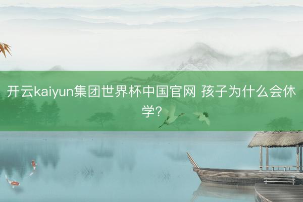 开云kaiyun集团世界杯中国官网 孩子为什么会休学?