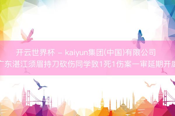 开云世界杯 - kaiyun集团(中国)有限公司 广东湛江须眉持刀砍伤同学致1死1伤案一审延期开庭