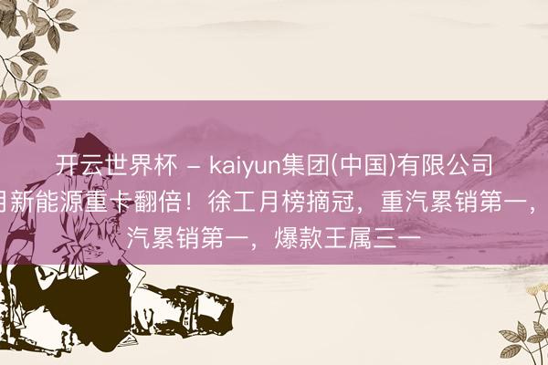 开云世界杯 - kaiyun集团(中国)有限公司 破3万辆！5月新能源重卡翻倍！徐工月榜摘冠，重汽累销第一，爆款王属三一