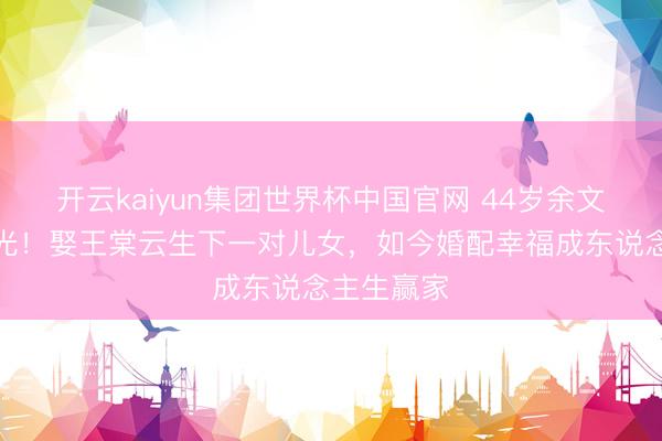 开云kaiyun集团世界杯中国官网 44岁余文乐现状曝光！娶王棠云生下一对儿女，如今婚配幸福成东说念主生赢家